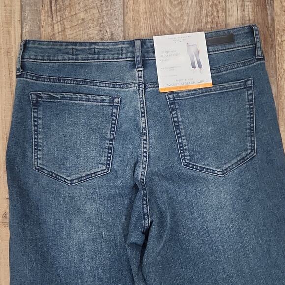 Social Standard By Sanctuary 5 Pocket High Rise Crop Straight Jeans 12 NWT - Picture 12 of 12